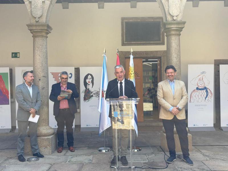 La Xunta destaca los lazos históricos entre Galicia y Uruguay en la inauguración en Santiago de la exposición del periodista y caricaturista Jaime Clara