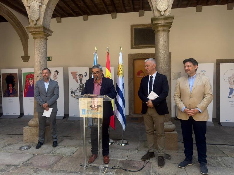 La Xunta destaca los lazos históricos entre Galicia y Uruguay en la inauguración en Santiago de la exposición del periodista y caricaturista Jaime Clara