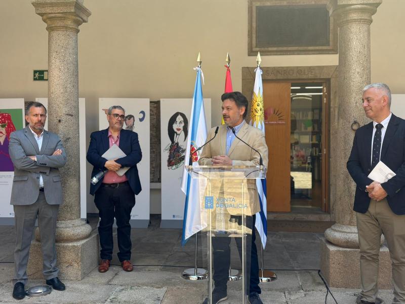 La Xunta destaca los lazos históricos entre Galicia y Uruguay en la inauguración en Santiago de la exposición del periodista y caricaturista Jaime Clara