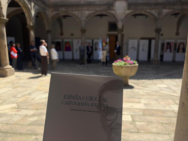 La Xunta destaca los lazos históricos entre Galicia y Uruguay en la inauguración en Santiago de la exposición del periodista y caricaturista Jaime Clara
