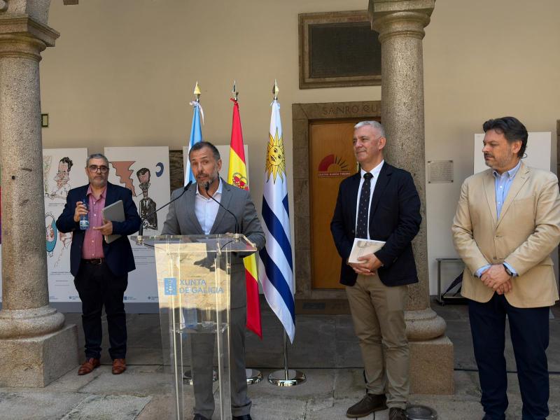 La Xunta destaca los lazos históricos entre Galicia y Uruguay en la inauguración en Santiago de la exposición del periodista y caricaturista Jaime Clara
