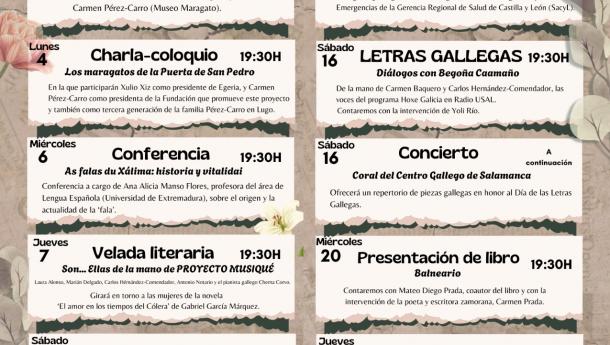 Jornadas culturales por las Letras Gallegas 2026 en el Centro Gallego de Salamanca. Jornadas culturales por las Letras Gallegas 2026 en el Centro Gallego de Salamanca.