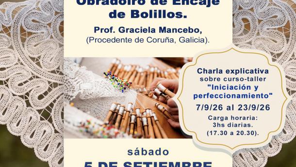 Presentación do obradoiro de encaixe de palillos no Centro Galego de Montevideo. Presentación do obradoiro de encaixe de palillos no Centro Galego de Montevideo.