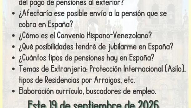 Oficina itinerante da Asociación de Pensionistas e Xubilados de Venezuela en Galicia -APEJUVEG- en Santiago de Compostela.