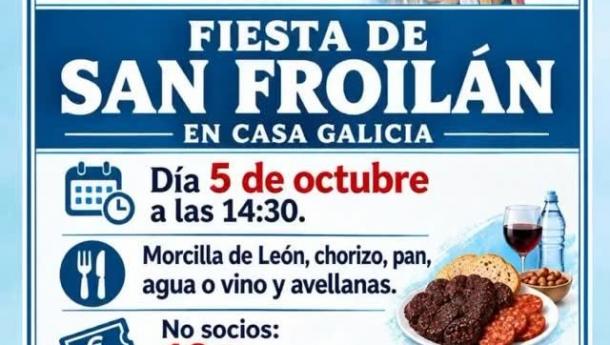 Festa do San Froilán na Casa de Galicia en León.
