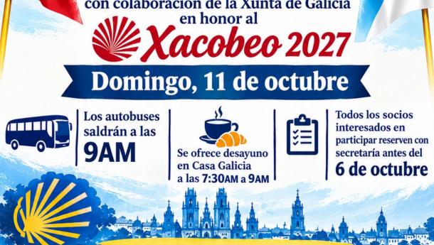 Desfile da Hispanidade, na honra ao Xacobeo 2027, coa presenza da Casa Galicia de Nova York.