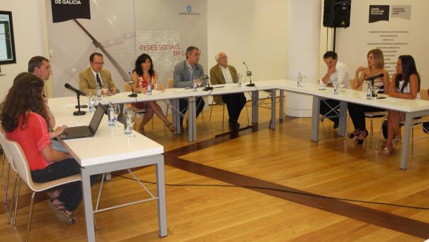 Anxo Lorenzo, Valentín García, e Mar Pereira, na rolda de prensa Anxo Lorenzo, Valentín García, e Mar Pereira, na rolda de prensa