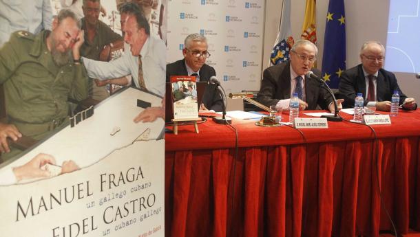 Presentado en la Casa de Galicia el libro 'Manuel Fraga un gallego cubano, Fidel Castro un cubano gallego', de Miguel Ángel Alvelo Céspedes