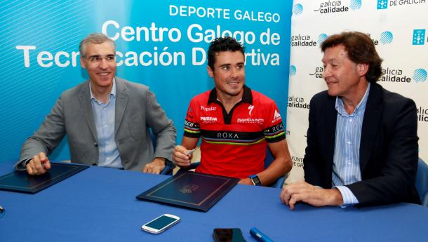 Conde resalta que la alianza entre el triatleta Gómez Noya y Galicia Calidade "une su prestigio a una de las marcas más singulares de nuestra tierra"