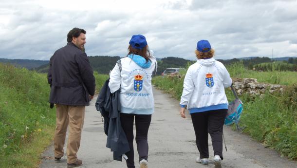 Miranda e Dobarro comparten un tramo do Camiño de Santiago cun grupo de peregrinas e peregrinos procedentes de Rosario e Bos Aires