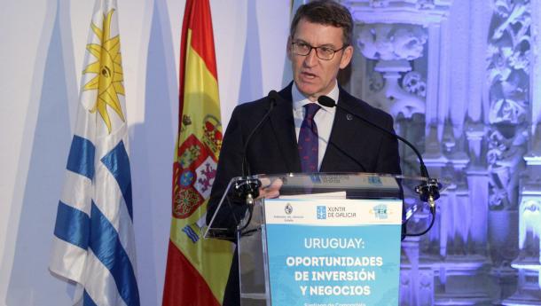 Feijóo refírese ao plan de investimentos de Uruguai como un proxecto “ambicioso e valente” coa cooperación entre países como fórmula para garantir o progreso