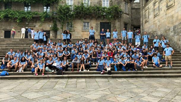 Os mozos e mozas da primeira quenda do 'Conecta con Galicia 2018' asistiron á misa do Peregrino Os mozos e mozas da primeira quenda do 'Conecta con Galicia 2018' asistiron á misa do Peregrino