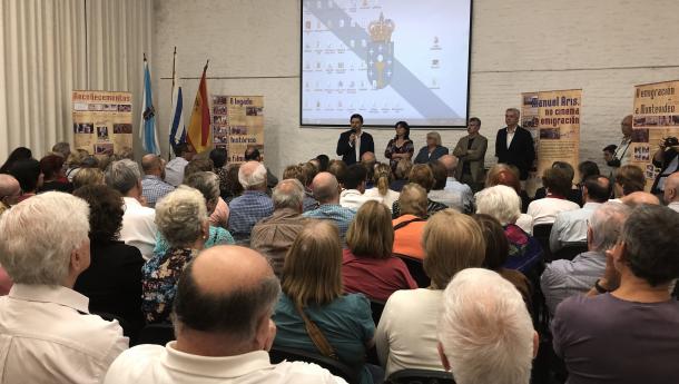 Miranda recuerda durante la inauguración de la exposición “Manuel Aris, cinema na emigración” en Montevideo el trabajo invisible y solidario de miles de gallegas y gallegos en sus países de destino