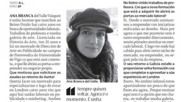 La prensa gallega destaca los programas destinados al fomento del retorno de la juventud gallega del exterior La prensa gallega destaca los programas destinados al fomento del retorno de la juventud gallega del exterior