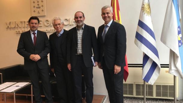 Miranda firma convenios con las principales entidades sociales de origen gallego del Uruguay, que garantizan atención para gallegos sin recursos