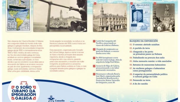 La exposición “O soño cubano da emigración galega”, del Consello da Cultura Galega y la Secretaría Xeral da Emigración, salienta la importancia de La Habana en la historia de la Galicia exterior