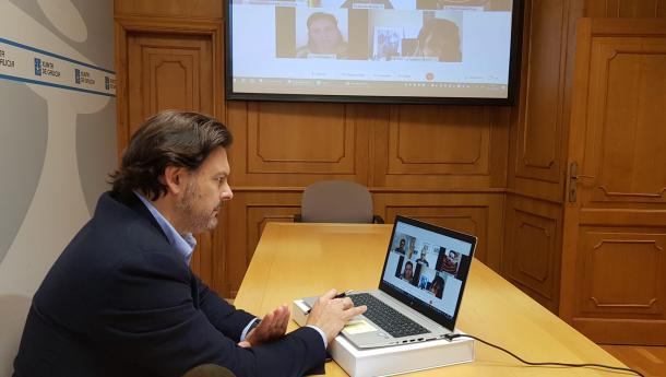 El secretario xeral da Emigración conoce la nueva directiva de la Asociación de Empresarios Galegos en Brasil