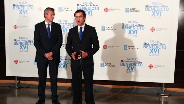 Feijóo cualifica o Xacobeo e a visita do Papa de “gran éxito colectivo” de todos os galegos e di que servirá de “estímulo” para recuperar unha “certa esperanza polos momentos difíciles que estamos a vivir”.