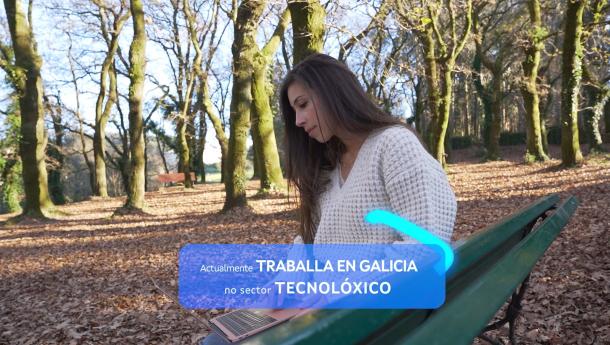 Fernanda Góngora describe cómo la beca BEME le facilitó encontrar un empleo en Galicia y retornar a la tierra de sus ancestros