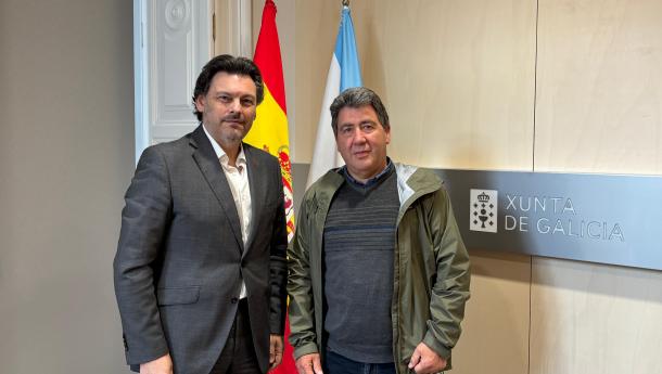 O secretario xeral da Emigración analiza co secretario da Sociedade Galega Sementeira as accións previstas pola entidade para reforzar a galeguidade en Suíza